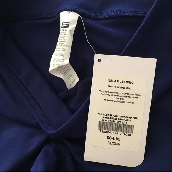 Fabletics Small Navy Leggings - Picture 2 of 2